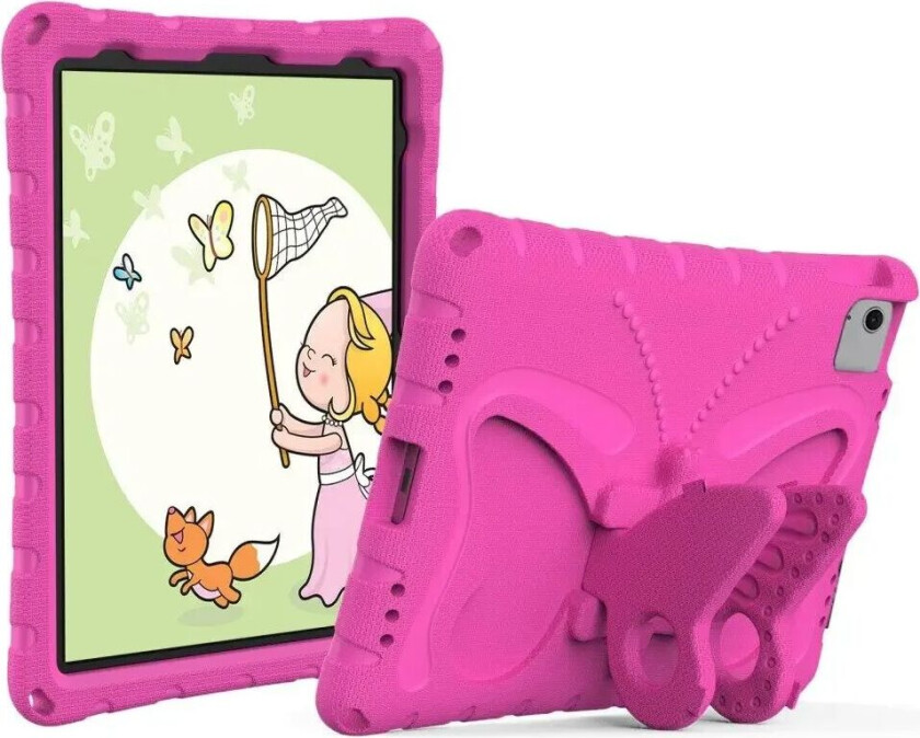 iPad Air 11" (2024) Butterfly Kickstand Barnedeksel - Rosa