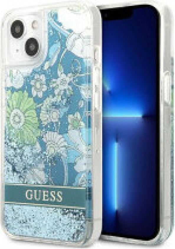 Guess Liquid Glitter Flower – Deksel til iPhone 13 mini