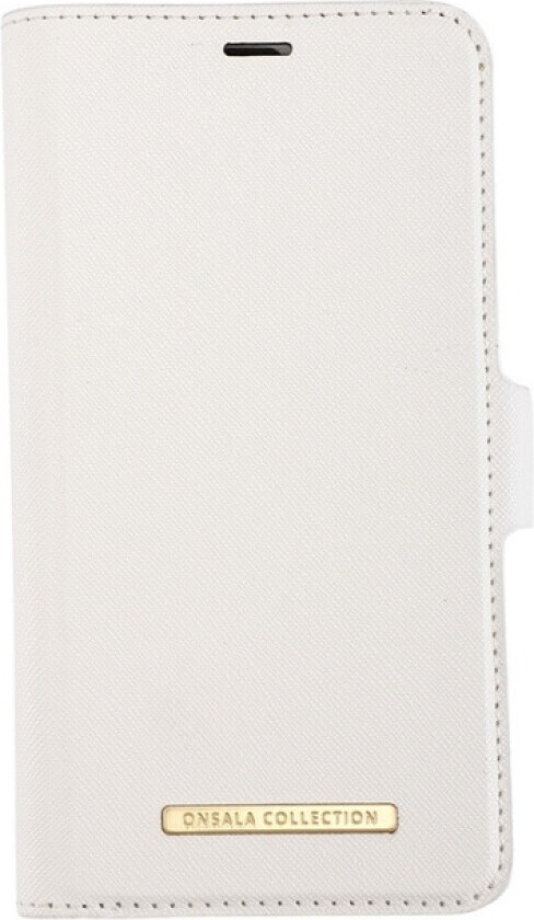 iPhone 12 Pro / 12  Collection Wallet Skinndeksel med Lommebok - Saffiano White