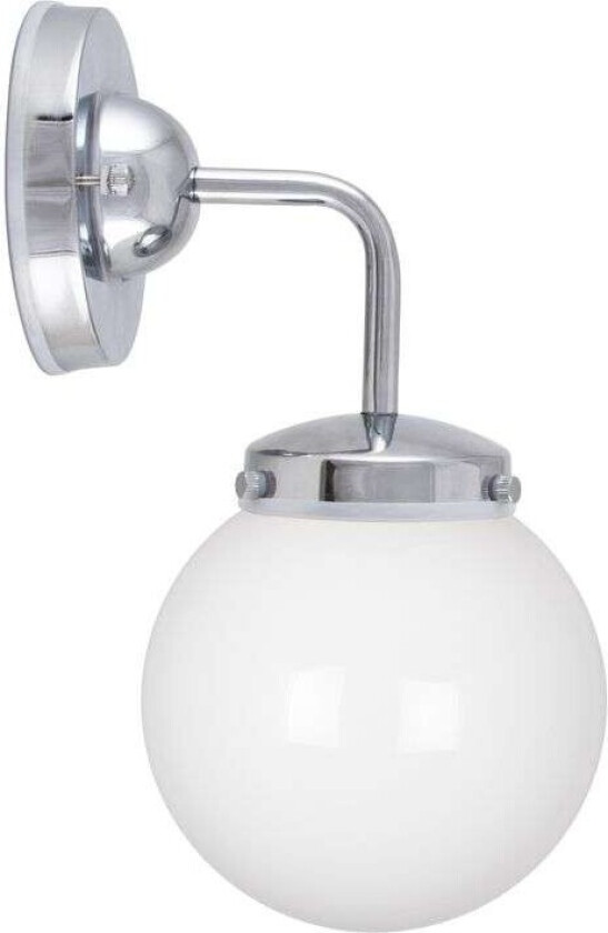 Alley 1 vegglampe IP44 Krom-hvit