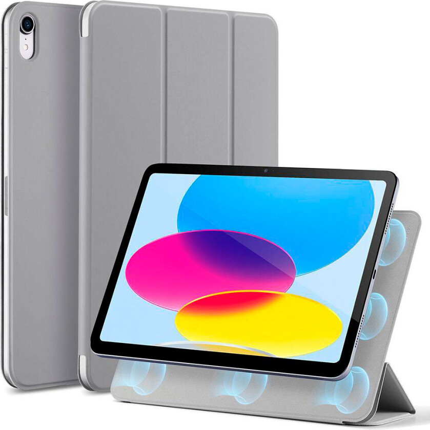 iPad 10.9" (2022) Rebound Magnetic Flip Deksel - Grå