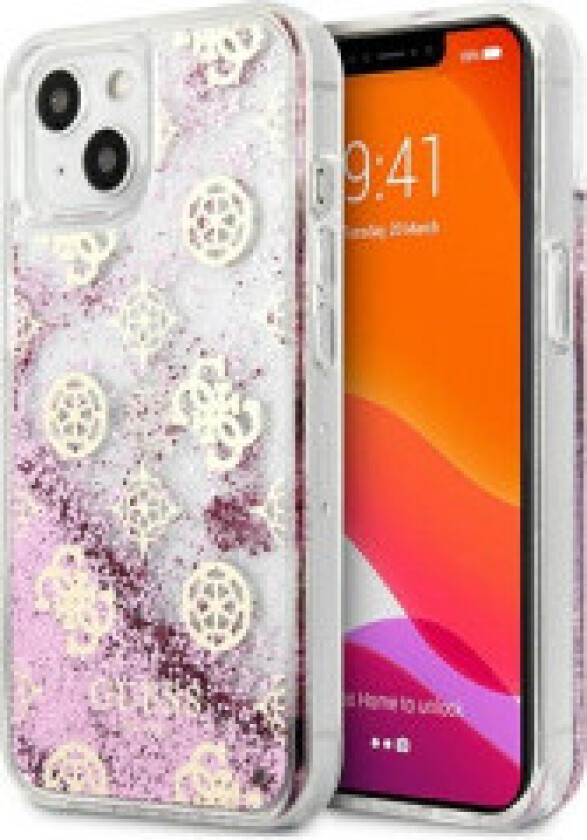 Guess Peony Liquid Glitter - Deksel til iPhone 13 mini