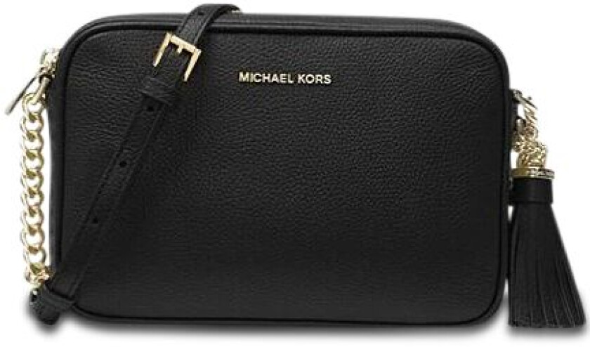 Jet Set Medium Pebbled Leather Crossbody Bag - Black/Gold One Size