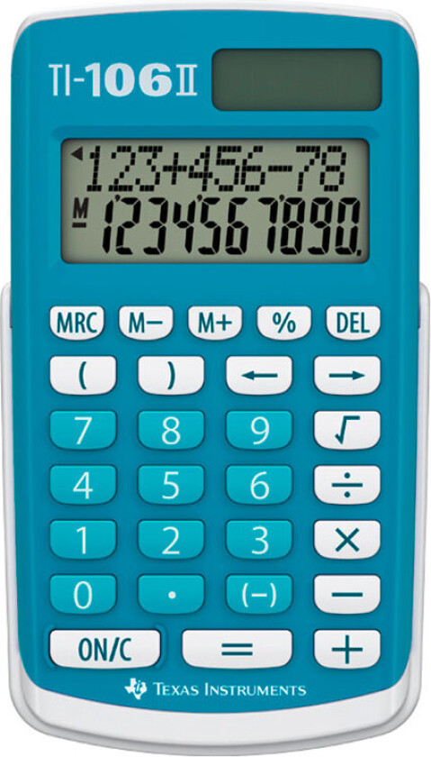 TI-106 II - Lommekalkulator - 10 sifre - solpanel, batteri