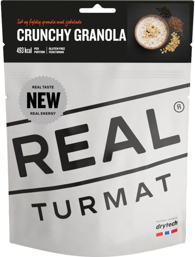 Real Turmat Crunchy Granola, turmat, vegetar, glutenfri BLACK/RED