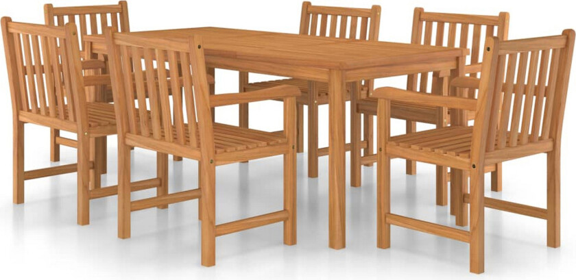 Utendørs spisestue 7 deler heltre teak