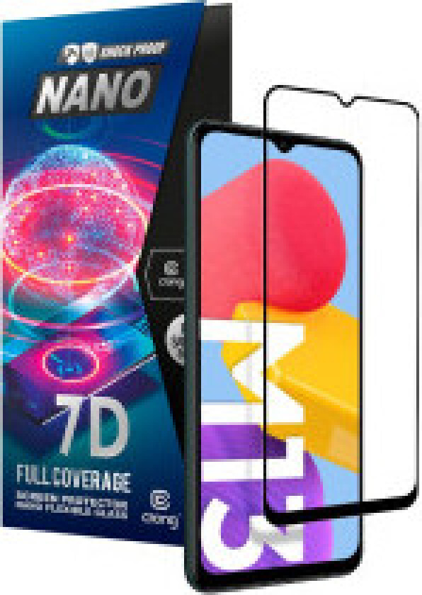 Crong 7D Nano fleksibelt glass – full dekning hybrid skjermbeskytter 9H Samsung Galaxy M13