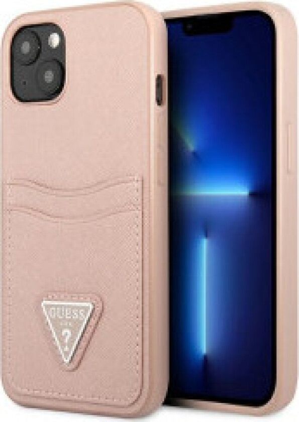 Guess Saffiano Double Card Triangle - Deksel for iPhone 13 mini