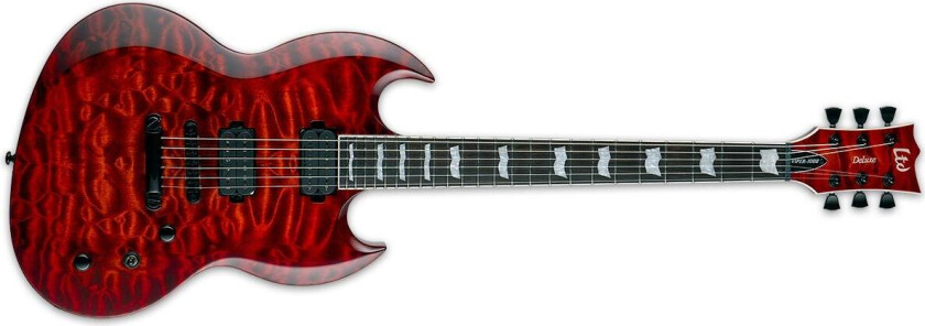 Ltd Viper-1000 Tiger Eye Sunburst Quilted Maple