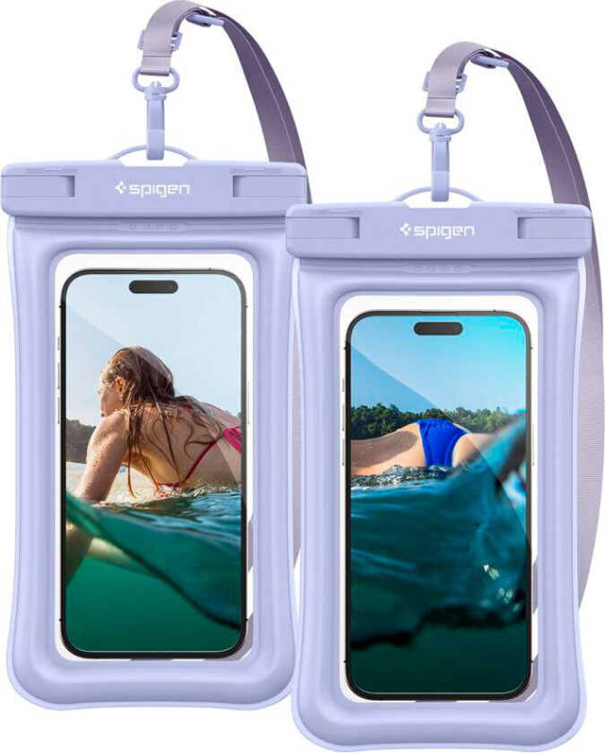 A610 Universell Flytende Vanntett Deksel - 2 Pack - Lilla / Gjennomsiktig (Maks. Mobil Str.: 170 x 90mm)