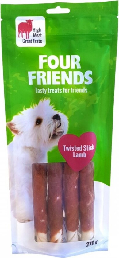 FourFriends Twisted Stick Lamb 25 cm (4 pack)
