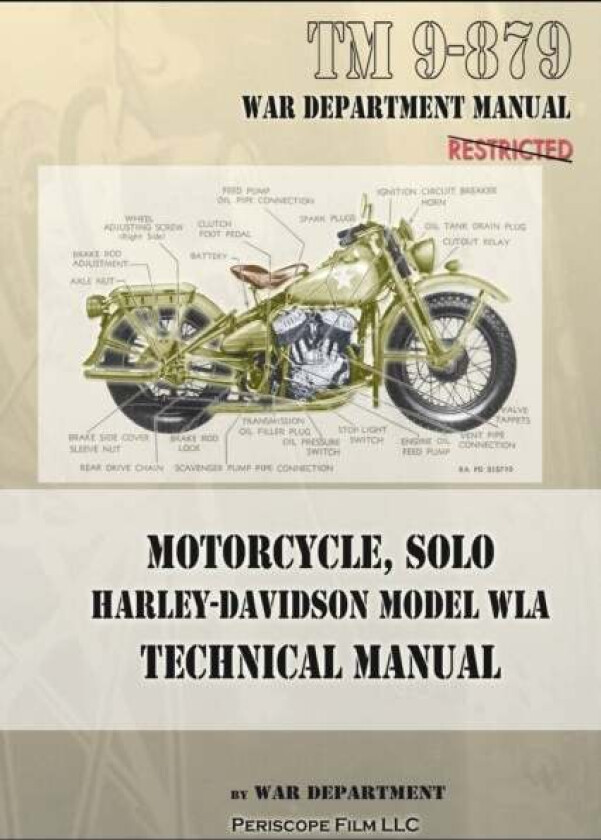Motorcycle, Solo Harley-Davidson Model Wla Technical Manual Av War Department