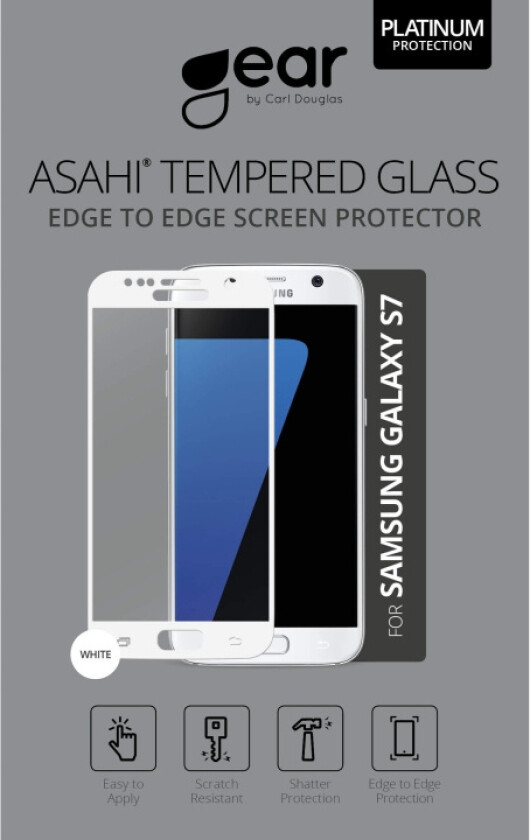 Glass Protector 3D 5.1" Samsung S7 Full Fit White