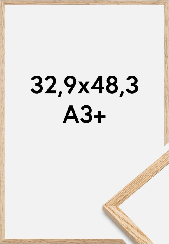 Ramme Tynn Eik Akrylglass 32,9x48,3 Cm (A3+)