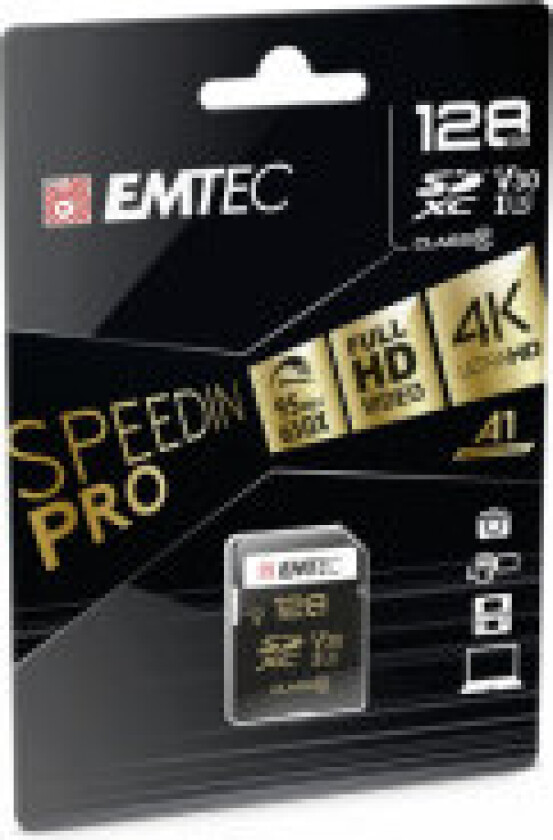 Emtec SDXC 128GB SpeedIN PRO CL10 95MB/s FullHD 4K UltraHD