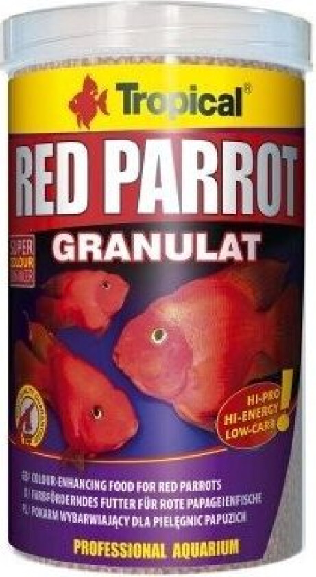 Red Parrot Granules fargeforbedrende fiskemat 250ml