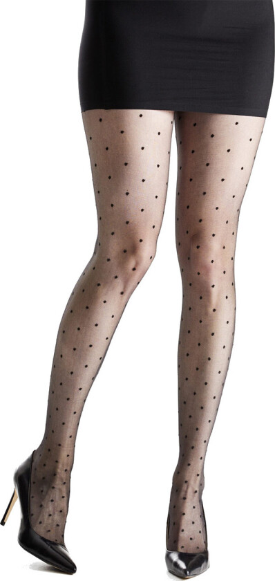 Dots Strømpebukser, Farge: Svart, Størrelse: S/M, Kvinner