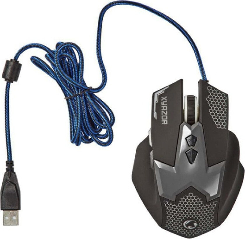 Gaming Xyazor - Mus - Optisk - 7 - Svart