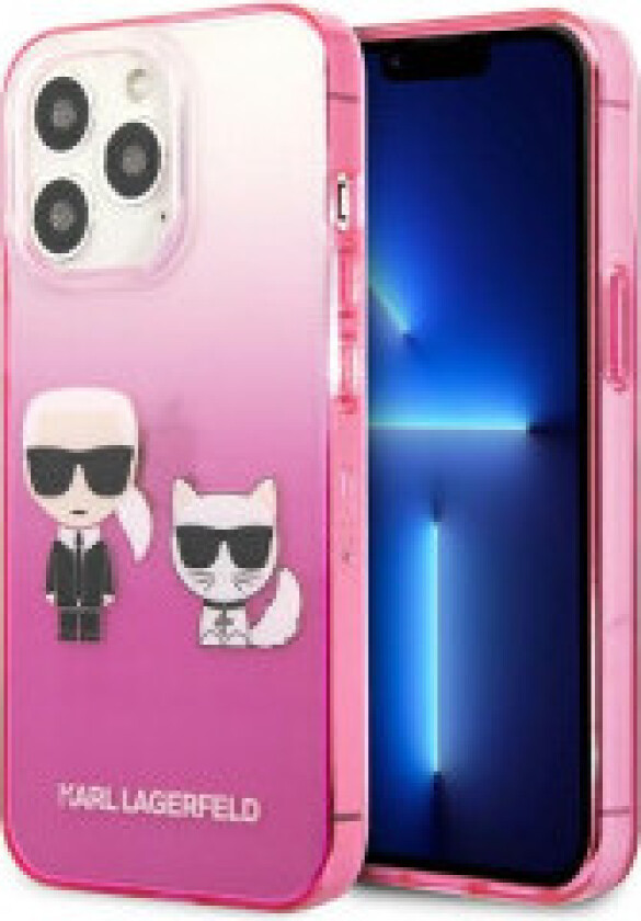 Karl Lagerfeld Gradient Ikonik Karl & Choupette - Deksel til iPhone 13 Pro