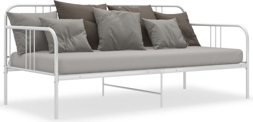 Ramme til sovesofa hvit metall 90x200 cm