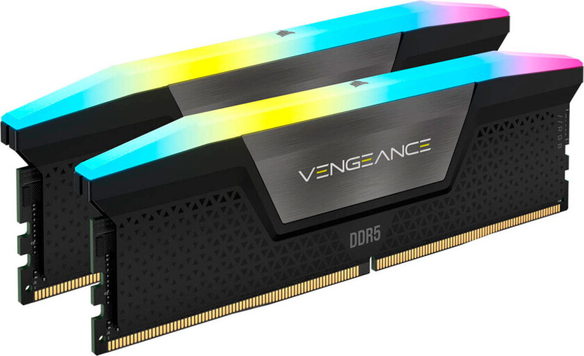 Vengeance RGB DDR5-6000 - 32GB - CL36 - Dual Channel (2 stk) - AMD EXPO - Grå med RGB