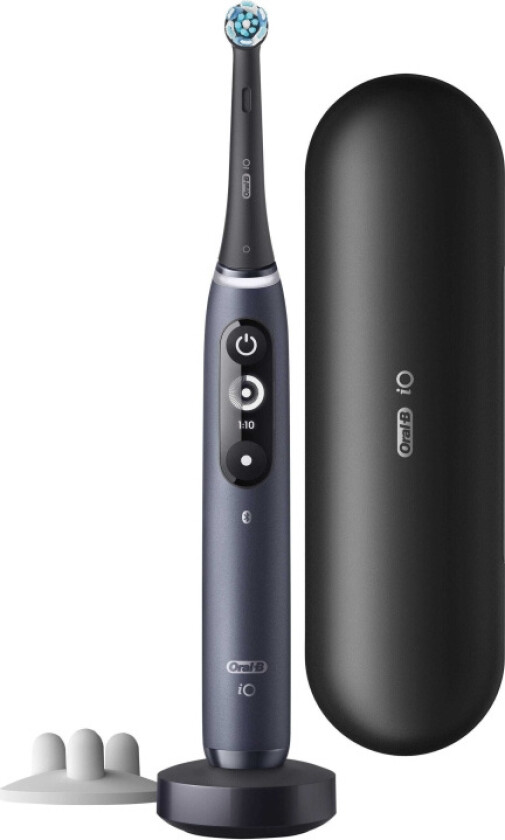 408482, Voksen, Vibrerende tannbørste, Daglig stell, Sort, Rund, OLED