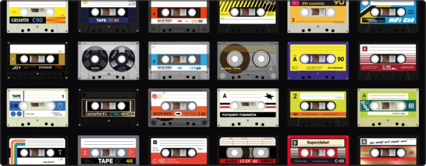 Deskmat Kasett musmatta, 92 x 36 cm