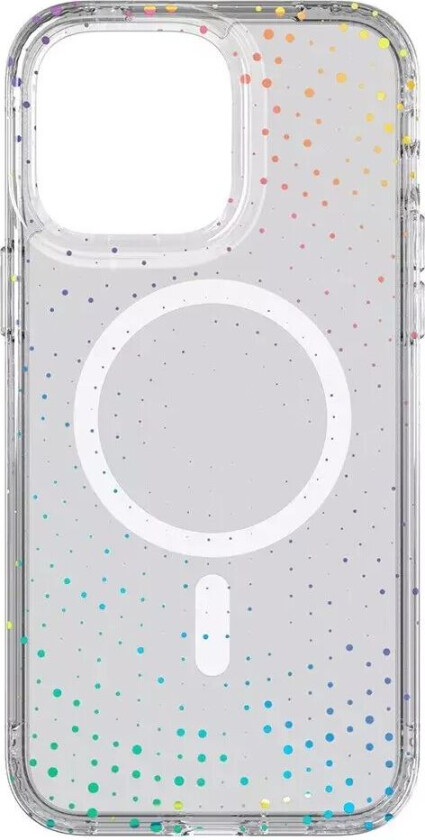 Tech21 iPhone 14 Pro Max Tech21 EVO Sparkle Deksel - MagSafe Kompatibel - Gjemmonsiktig m. Skinnende Prikker