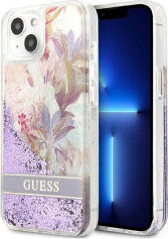 Guess Liquid Glitter Flower – Deksel til iPhone 13 mini