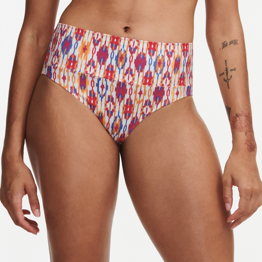 Devotion Bikini Truse, Farge: Rød Ikat, Størrelse: 44, Kvinner