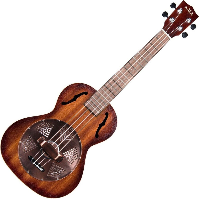 Ka-Res-Brs Resonator Tenor Ukulele Resonator Brass, Mahogni