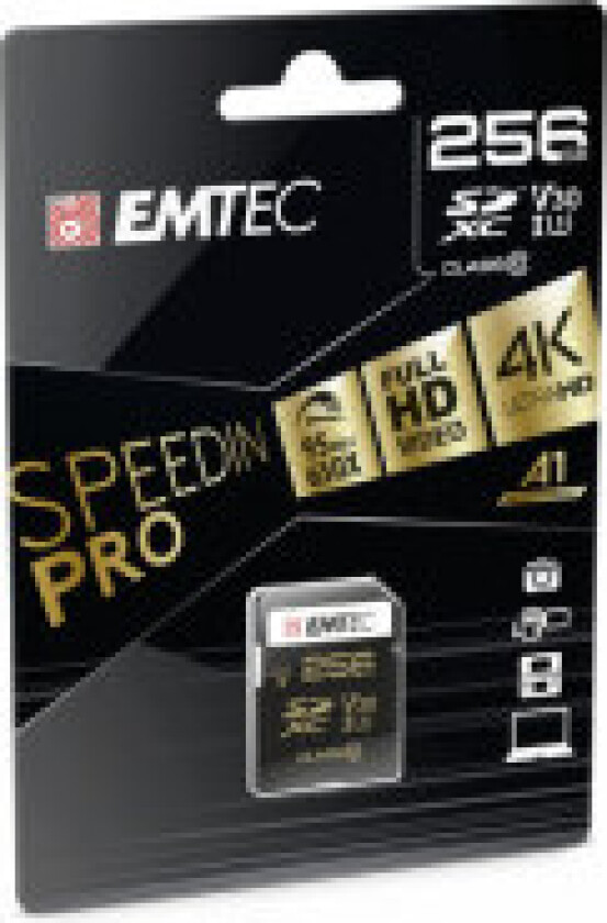 Emtec SDXC 256GB SpeedIN PRO CL10 95MB/s FullHD 4K UltraHD