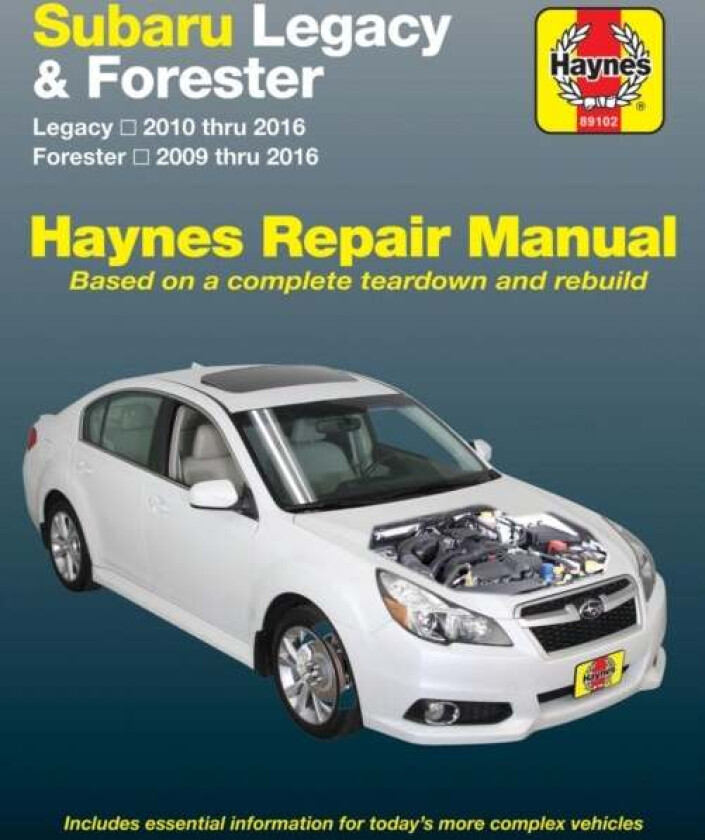 Subaru Legacy (10-16) & Forester (09-16) Haynes Repair Manual (USA) av Haynes Publishing