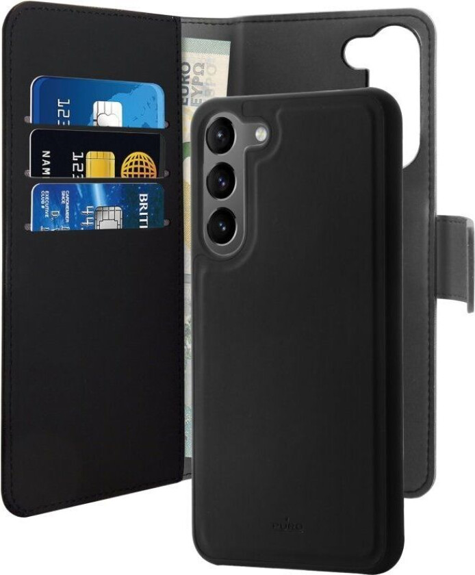 2-I-1 Magnetisk Lommebok-Deksel Samsung Galaxy S23+ Plus 5g Svart