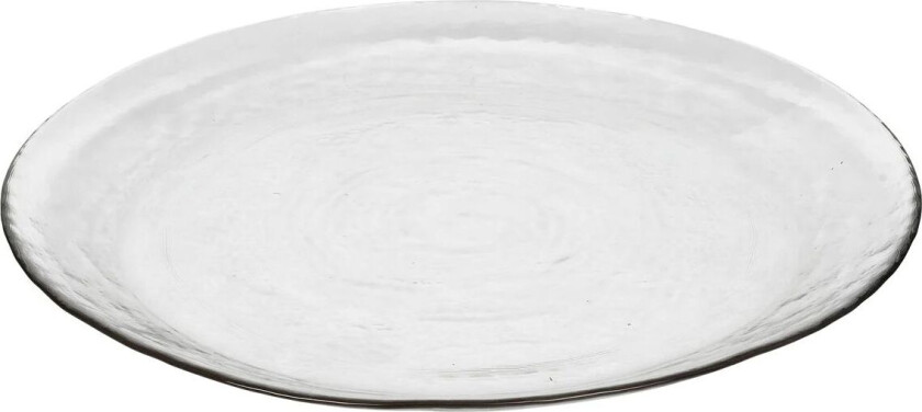 Hammered glasstallerken Ø 27 cm Klar