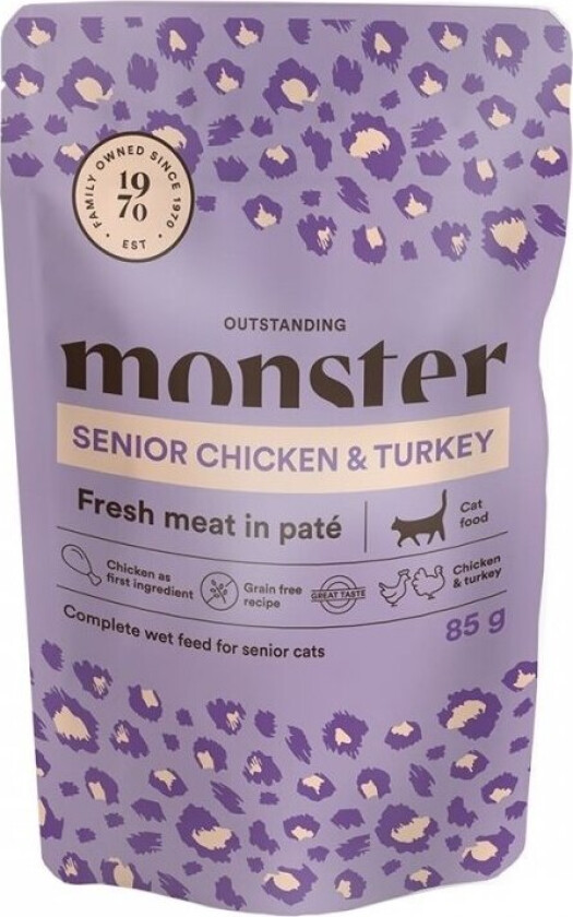 Monster Cat Senior Chicken/Turkey 85 g