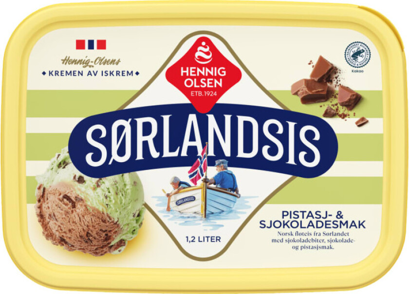 Sørlandsis Pistasj&Sjokolade 1,2l