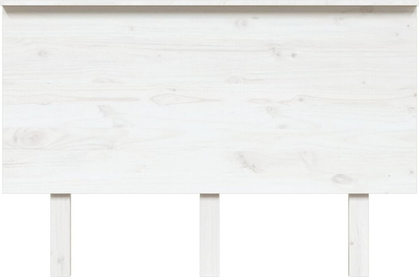 Sengegavl hvit 124x6x82,5 cm heltre furu