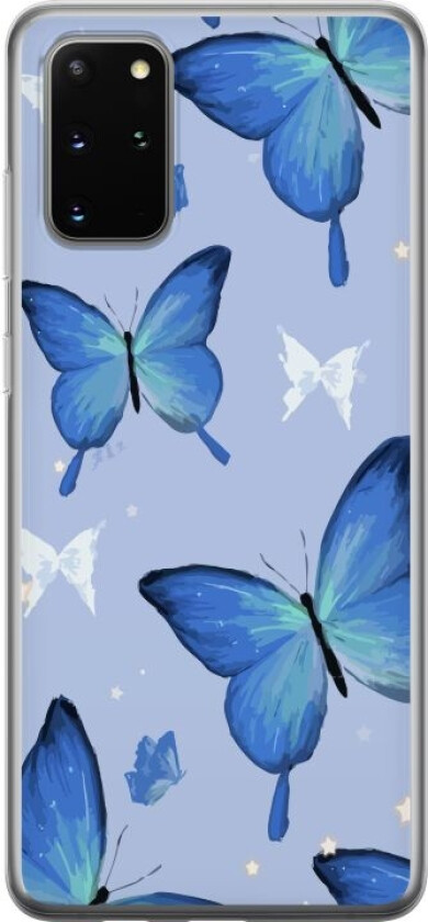 Mobildeksel til Samsung Galaxy S20+ med Blå sommerfugler motiv