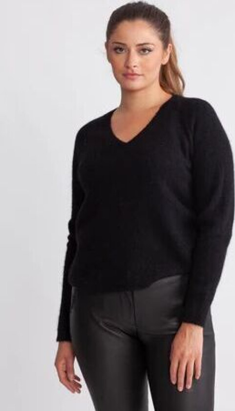 Lulu New Ls Knit V-Neck - Black M