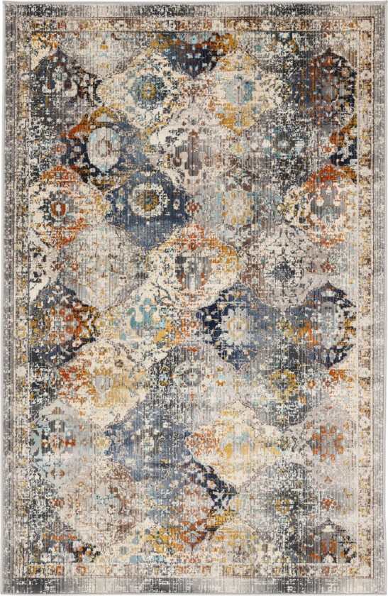 Molina Teppe - Beige / Mørk blå 120x180