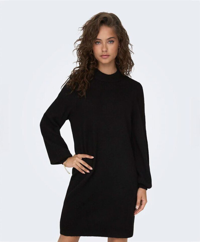 Jdy Rue L/s Høyhalset Kjole Svart 2XL