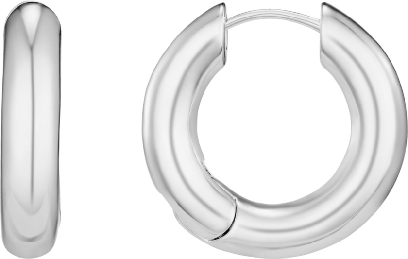 Jewellery Polished Chubby Mid-Size Hoops
