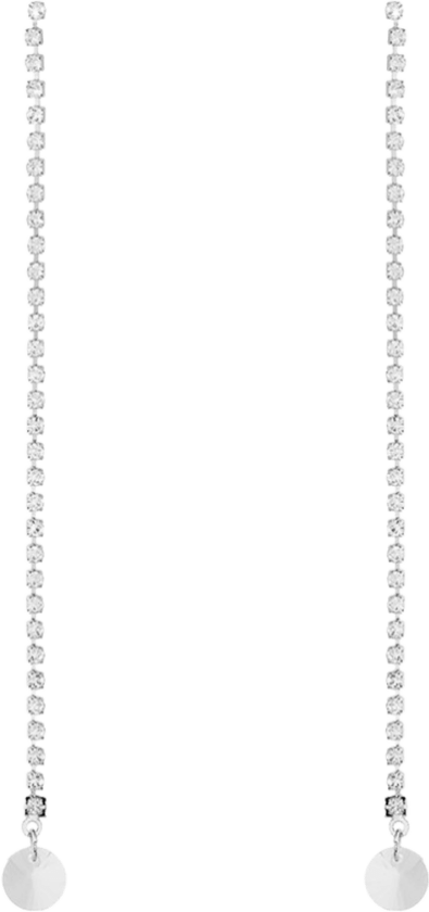 Jewellery Long Cupchain Gem Drop Earrings