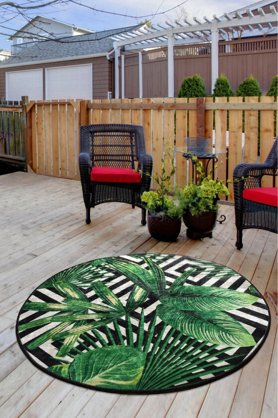 Rund Matte Tropic - Grønn -