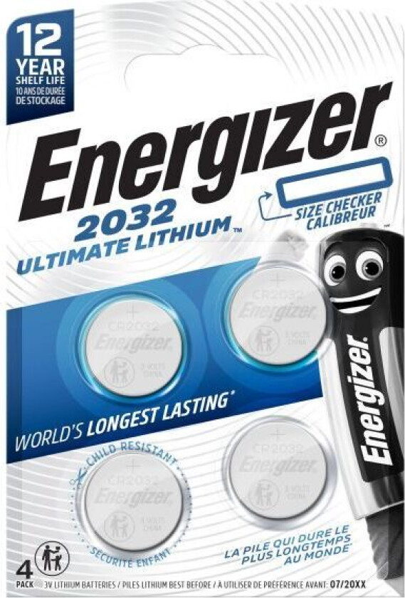 Energizer® CR2032 Lithium Perfomance batterier