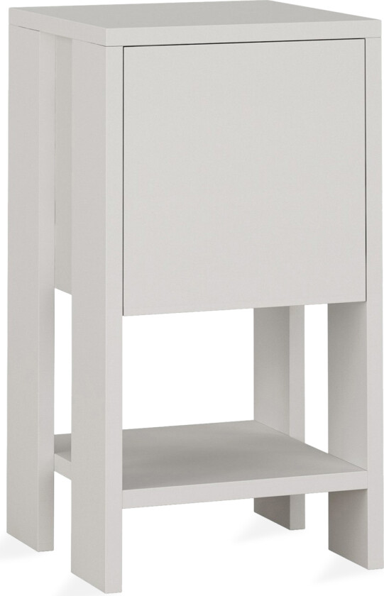 Bilde av Homitis Nattbord 30 cm med Oppbevaring Hylle + Lucka - Hvit