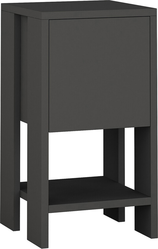 Homitis Nattbord 30 cm med Oppbevaring Hylle + Lucka - Mørkegrå