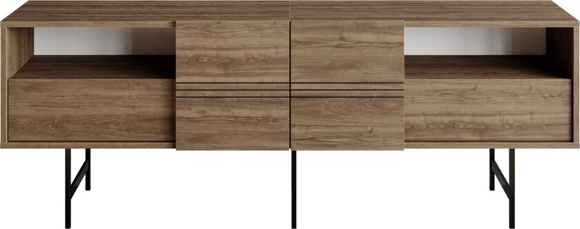 Dasaki TV-benk 180 cm - Mørkebrun/Svart