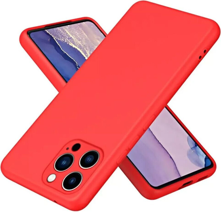 iPhone 12 Pro Silikon Deksel - Rød